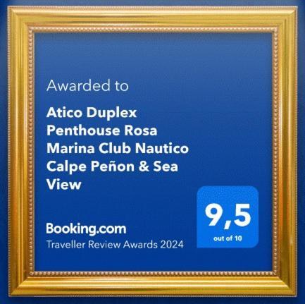 Appartement Atico Duplex Penthouse Rosa Marina Club Nautico Calpe Penon Sea View Extérieur photo